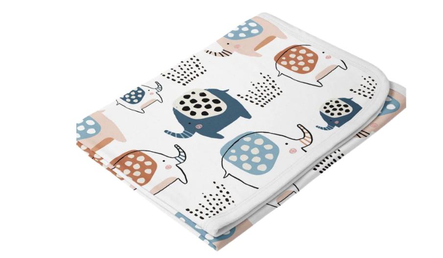 Baby cotton blankets, elephants too cute for words, lovely baby present