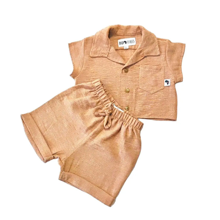 CINNAMON SHIRT & SHORT SET BABAFISHEES