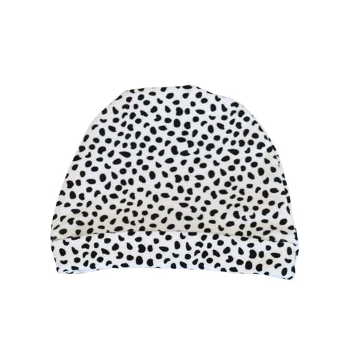 CLASSIC BEANIE - WHITE WITH BLACK SPLOTS BABAFISHEES