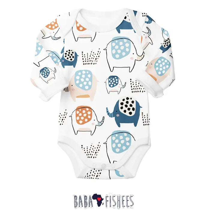 CLASSIC ONESIE - LS - EDWARD THE ELLIE BABAFISHEES