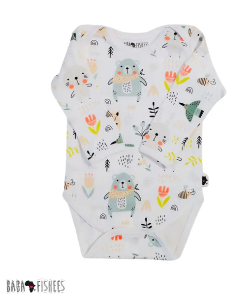 CLASSIC ONESIE - LS - FOX & BUNNY BABAFISHEES