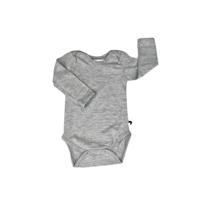 CLASSIC ONESIE - LS - GREY BABAFISHEES