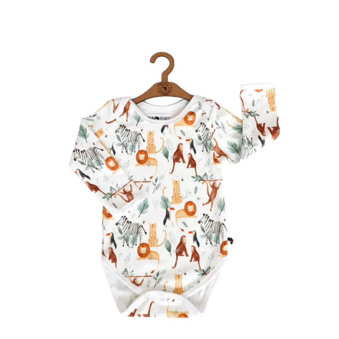 CLASSIC ONESIE - LS - WATERCOLOUR JUNGLE BABAFISHEES