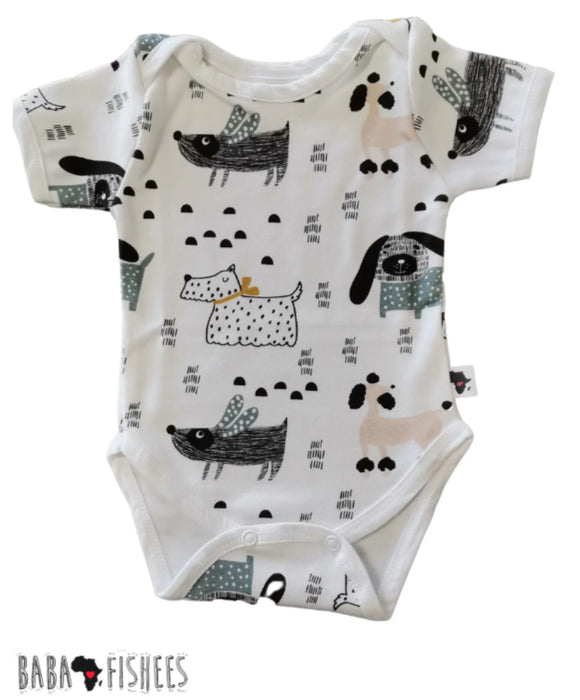 CLASSIC ONESIE - SS - DOGS WORLD BABAFISHEES