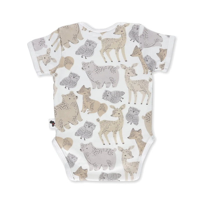 CLASSIC ONESIE - SS - FOREST FRIENDS BABA FISHEES