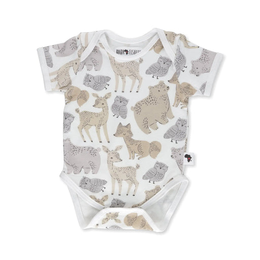 CLASSIC ONESIE - SS - FOREST FRIENDS BABA FISHEES