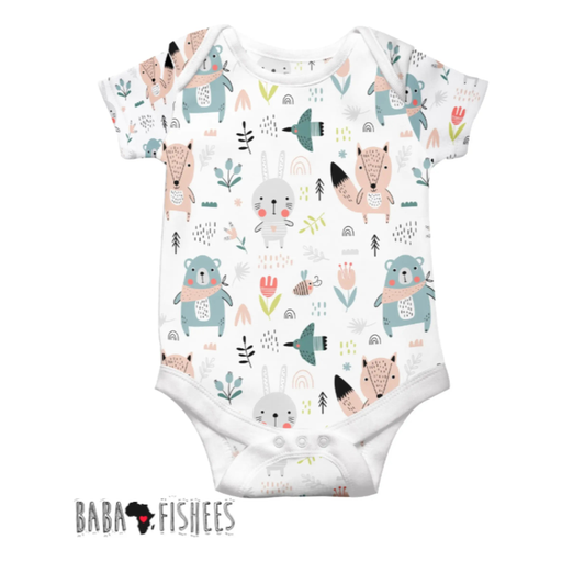 CLASSIC ONESIE - SS - FOX & BUNNY BABAFISHEES