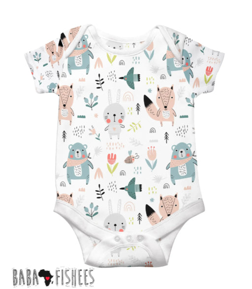 CLASSIC ONESIE - SS - FOX & BUNNY BABAFISHEES