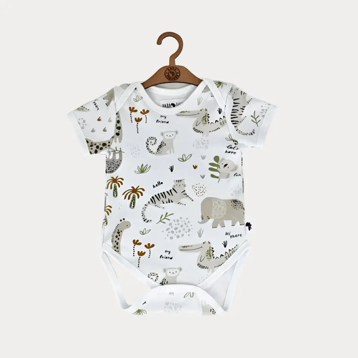 CLASSIC ONESIE - SS - HI THERE! WHITE BABAFISHEES