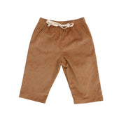 Corduroy Pants in Tan with adjustable waistband.