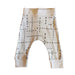 CUFF PANTS - WHITE WITH BLACK DASHLINES BABAFISHEES