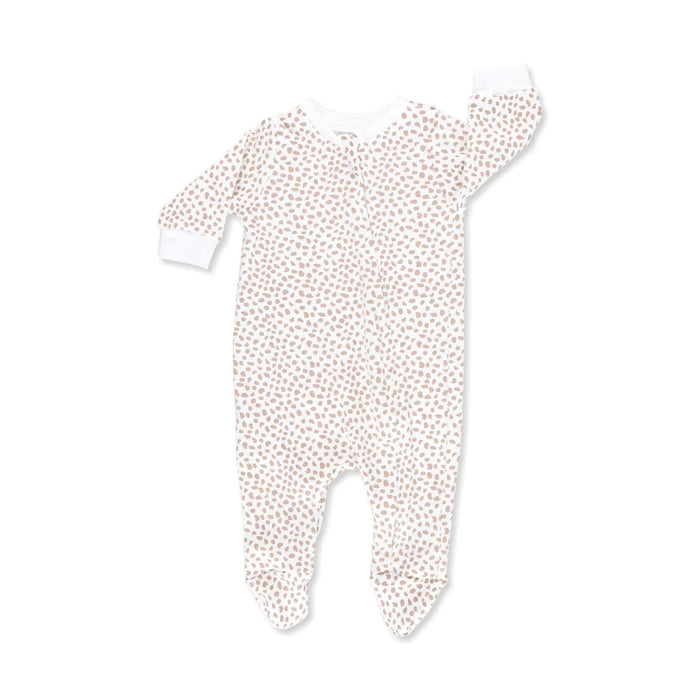 FOOTY ROMPER - CARAMEL SPLOTS BABA FISHEES