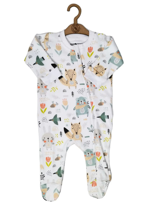 FOOTY ROMPER - FOX & BUNNY BABAFISHEES