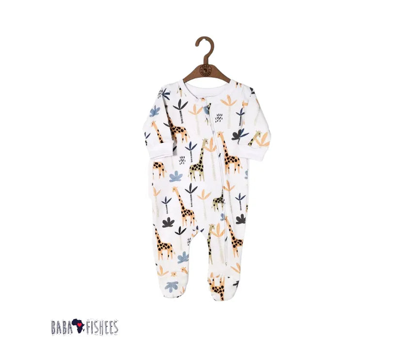 FOOTY ROMPER - GIRAFFE BABAFISHEES