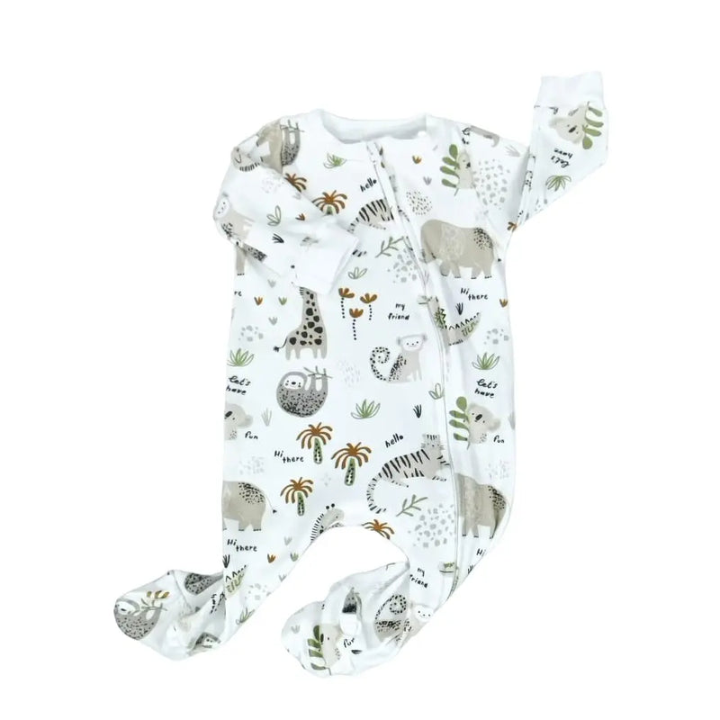 FOOTY ROMPER - HI THERE WHITE BABAFISHEES