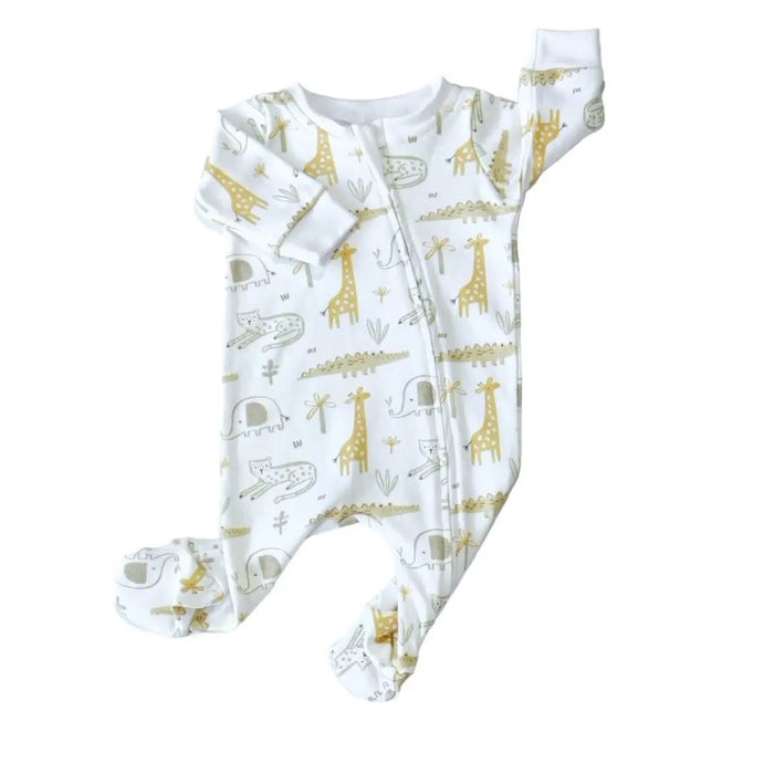 FOOTY ROMPER - LAZING LEOPARD BABAFISHEES