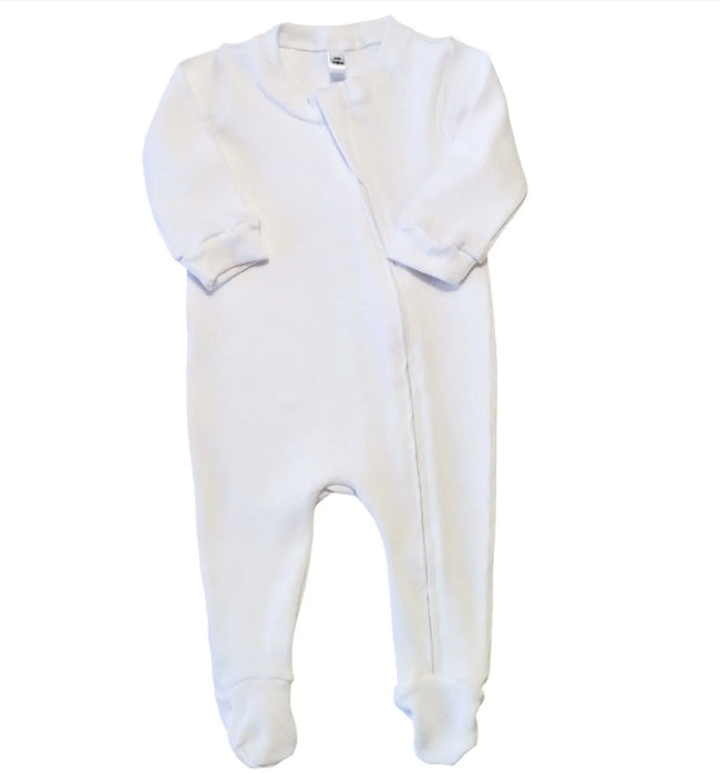 FOOTY ROMPER - RIBBED - WHITE BABAFISHEES