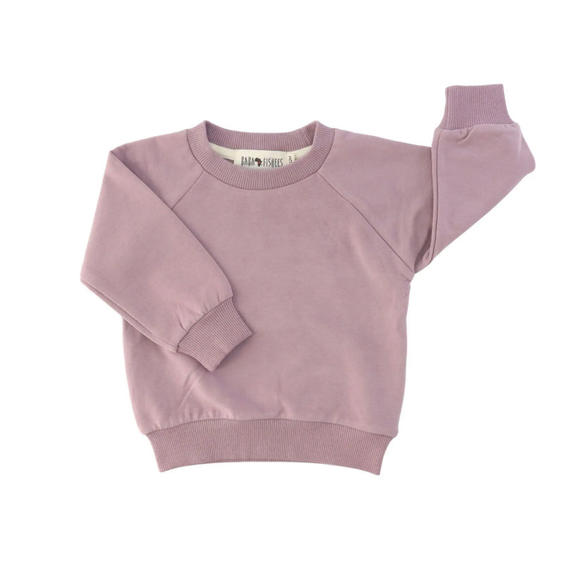 Mauve French Terry Sweat Shirt for babies and toddlers