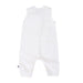 Back View of HENLEY ROMPER - LINEN/COTTON White  BABA FISHEES