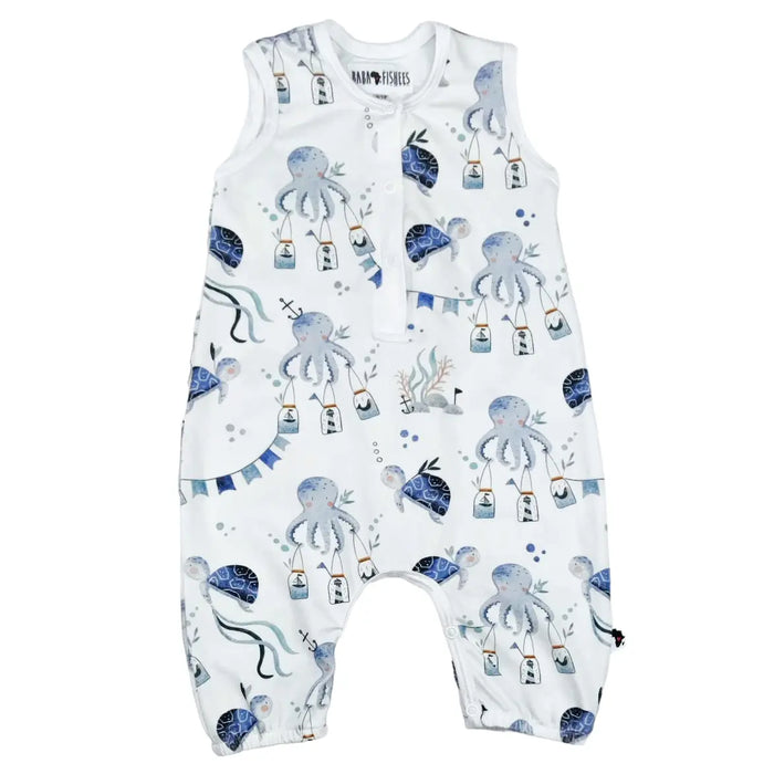 HENLEY ROMPER - OTTO THE OCTOPUS BABAFISHEES