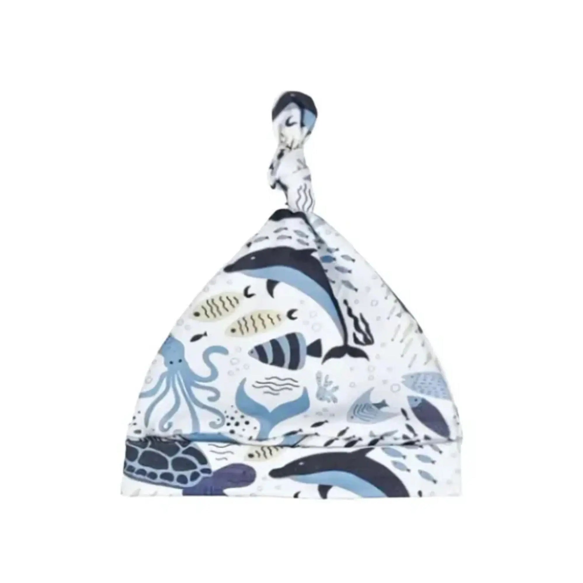 3-6M White & Blue Sea Life Leggings - Baba Fishees