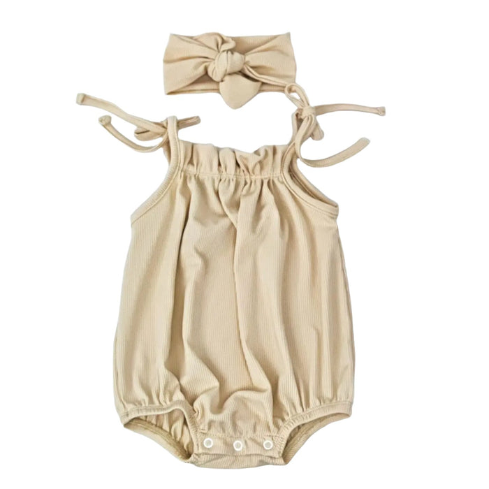 LOLA ROMPER - BEIGE BABAFISHEES