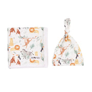 MATCHING BABY BLANKET & BEANIE SET BABA FISHEES