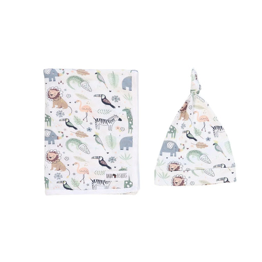 MATCHING BABY BLANKET & BEANIE SET BABA FISHEES