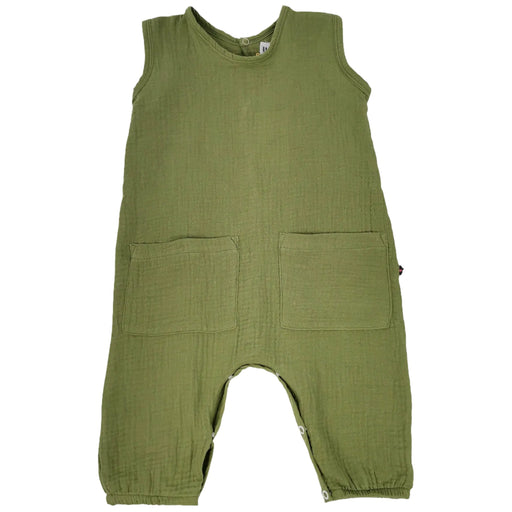 MUSLIN ROMPER - KHAKI GREEN BABAFISHEES