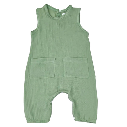 MUSLIN ROMPER - PISTACHIO GREEN BABAFISHEES