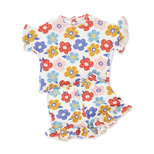 SHIRT AND SHORTS SET - BRIGHT FLOWERS BABAFISHEES