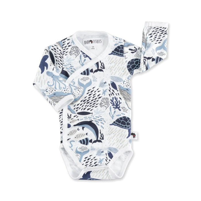 WRAP ONESIE - LS - AFRICAN SEA WORLD BABAFISHEES