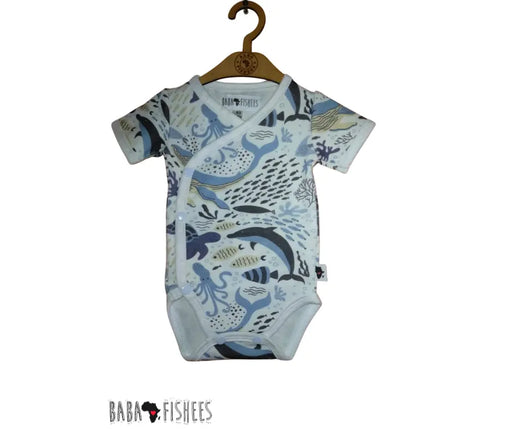 WRAP ONESIE - SS - AFRICAN SEA WORLD BABAFISHEES