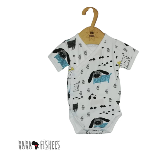 WRAP ONESIE - SS- DOGS WORLD BABAFISHEES