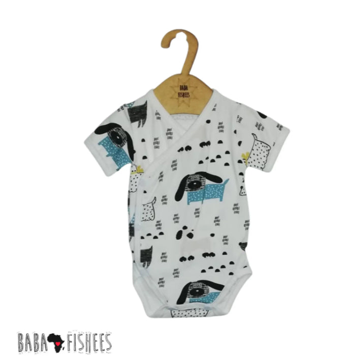 WRAP ONESIE - SS- DOGS WORLD BABAFISHEES