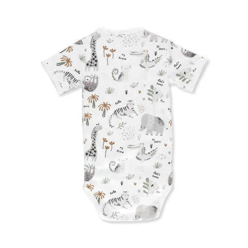 WRAP ONESIE - SS - HI THERE WHITE BABAFISHEES