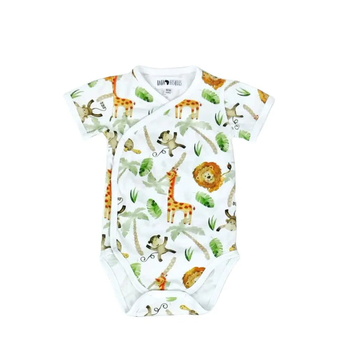 WRAP ONESIE - SS - SIMBA WATERCOLOUR BABAFISHEES