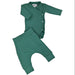 WRAP ONESIE AND CUFF PANTS (SET) - LS - PLAIN COLOURS - BABAFISHEES