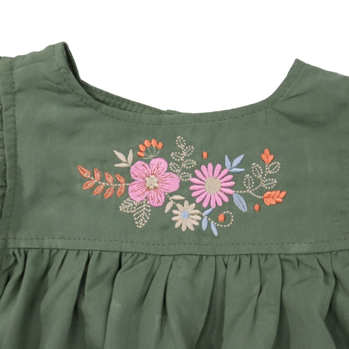 MOCCA DRESS - GREEN WITH DELICATE EMBROIDERY SS23/24