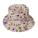 Reversible and adjustable bucket hat in Mauve Flowers print.