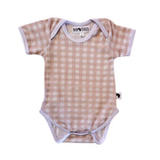 Classic Onesie - Short Sleeve - Pink   with short sleeves and press studs