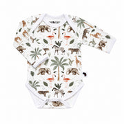 Twin Pack Bundle with long-sleeved baby classic onesies in Pink Gingham or Sage Green Gingham and Two By Two print