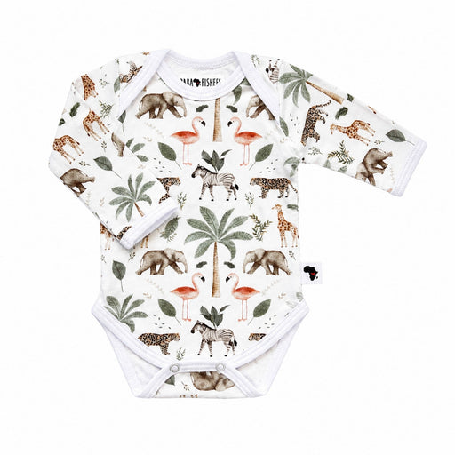 Twin Pack Bundle with long-sleeved baby classic onesies in Pink Gingham or Sage Green Gingham and Two By Two print