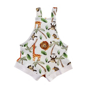 Back view of Knot Dungaree - Simba Watercolour with adjustable knotted shoulder straps