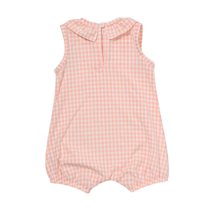 FRILLY NECK ROMPERS - GINGHAM