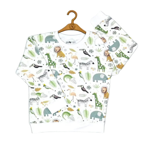 sweat shirt with african plains print