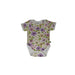 A soft, high-quality short sleeve cotton classic onesie with different coloured flowers.