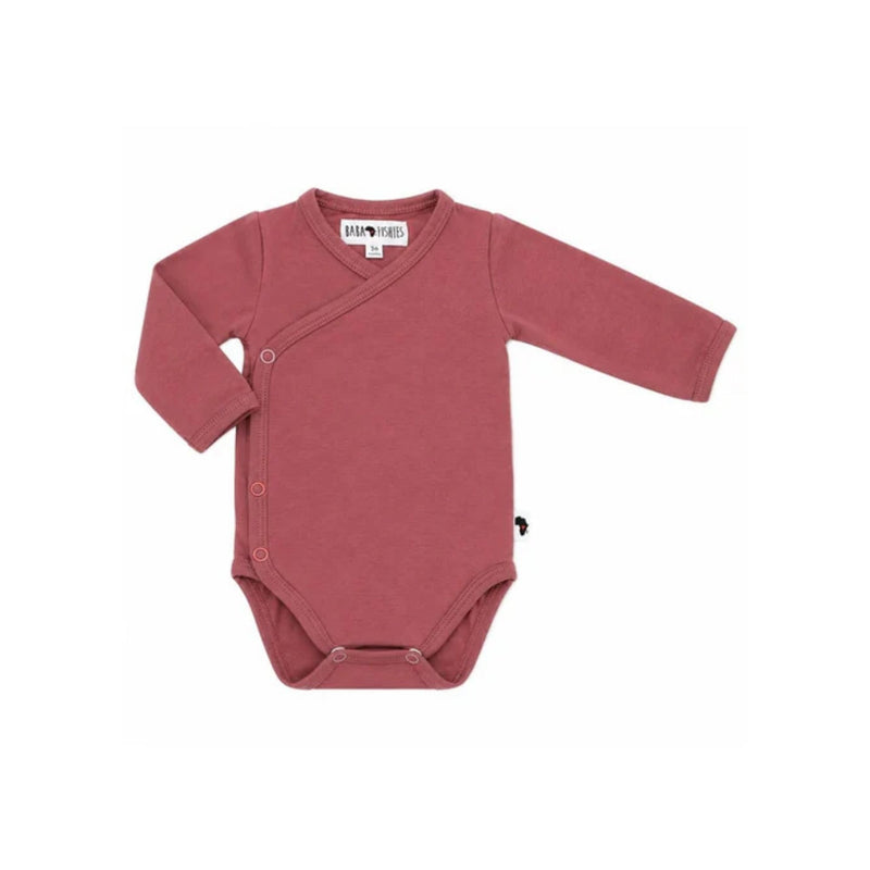 Wrap Onesie in plum colour
