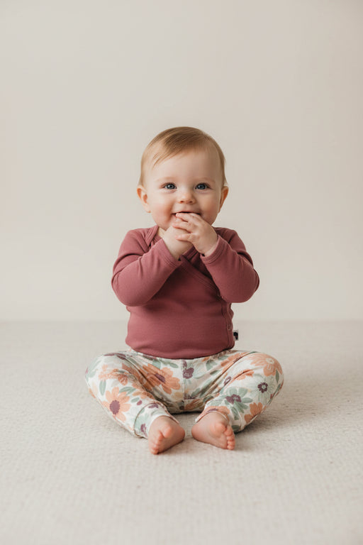 Wrap Onesie in plum colour