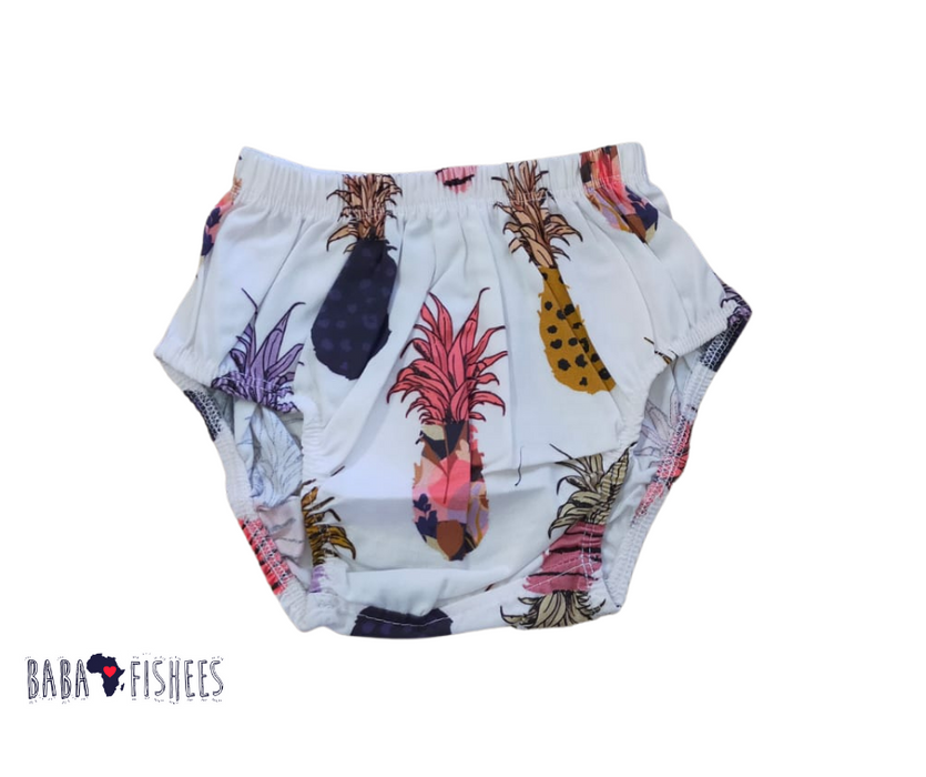 BLOOMERS - PINEAPPLES ON WHITE - BABAFISHEES